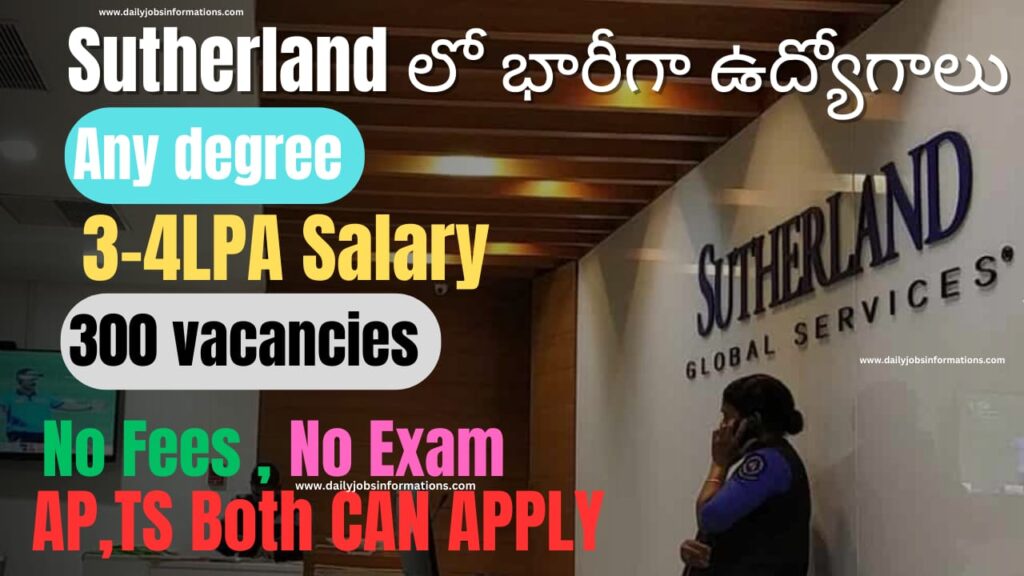 Sutherland latest Recruitment For Freshers 2024