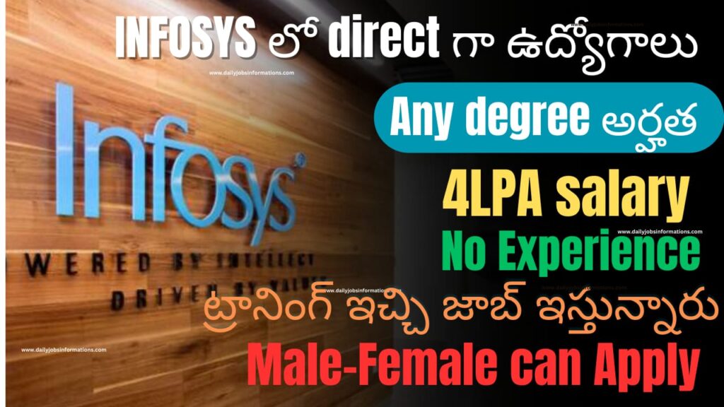 Infosys Direct Recruitment For Freshers2024