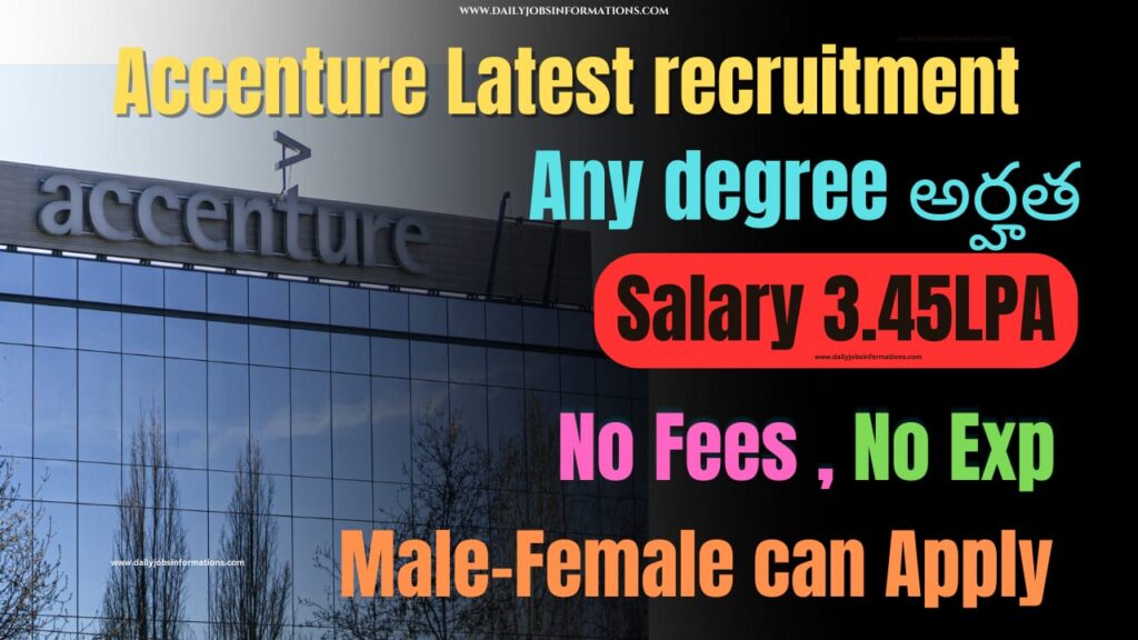 Accenture Latest Recruitment For Freshers